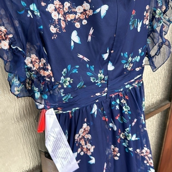 MAC DUGGAL FLORAL EMPIRE WAIST CHIFFON GOWN DRESS sz 4 NEW $498 floral - Picture 15 of 17